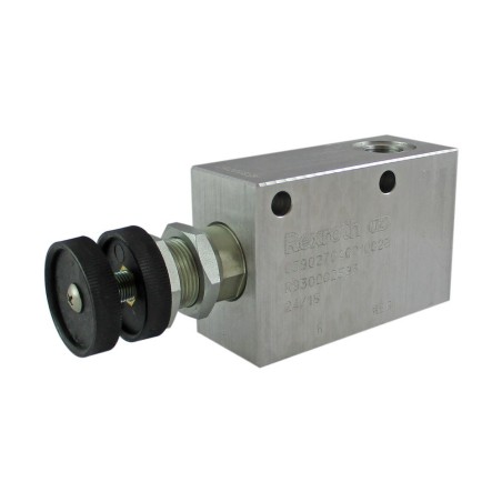 Flow reducer 20l/mn block 3/8  VRP R 38  20 bar max set. handwheel
