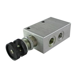 Flow reducer 20l/mn block 3/8  VRP R 38  20 bar max set. handwheel
