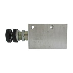 Flow reducer 20l/mn block 3/8  VRP R 38  20 bar max set. handwheel