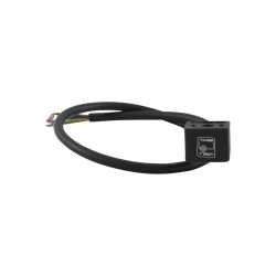 Connecteur moulé 2 pôles + terre avec led 24v - longueur 500mm - Connecteurs pour bobines