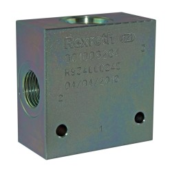 OCGF - Bloc 1/2 acier cavité 077 - 3 voies - CA 10A 3N