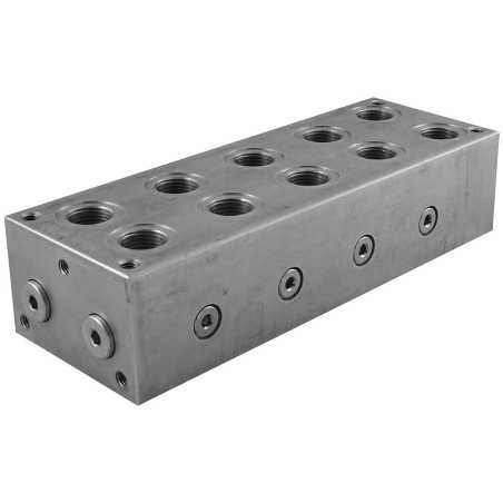 plate cetop3 4él alu PTAB1/2 post+2 sorties PT lat+LPC7 à prévoir