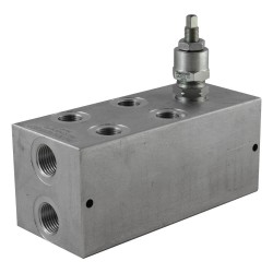 Embase cetop3 2él alu + LP 35/210 bar - Composants