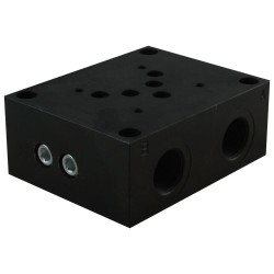 Embase cetop5 1él acier 3/4 PT post AB lat - Composants