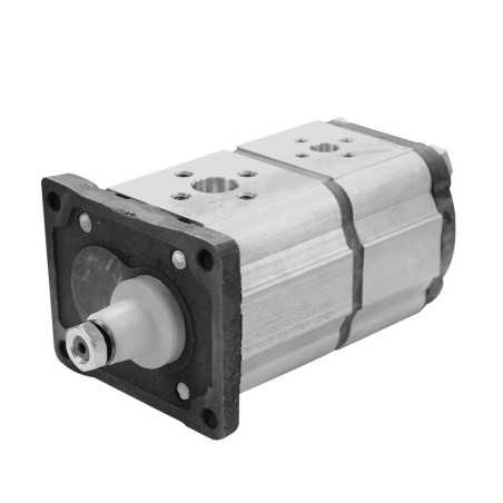Pompe à engrenage 2+2 double 20.00+14.00cc rot.D br std italien con.1/8 - Composants