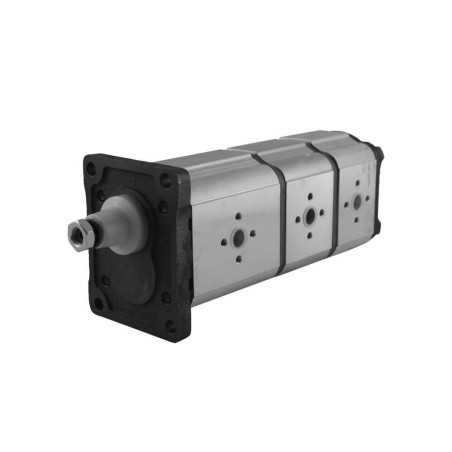 gear pump triple Gr2 11.20+11.20+06.20cc rot.D br std ita con.1/8 - Gear pump - With flange