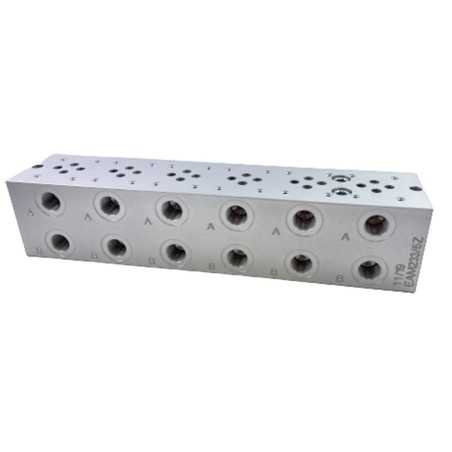 Embase cetop3 6él alu sans LP (+M8 suppl.) - Composants