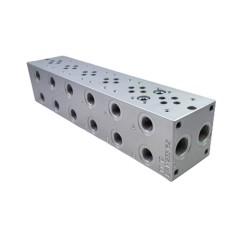 Embase cetop3 6él alu sans LP (+M8 suppl.) - Composants