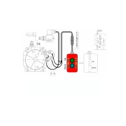 Boite à bouton 2P simple contact pour pompe hydraulique - OCGF