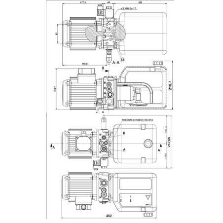 Centrale de Quai 1.1Kw triphasé - D36 - 24v dc + Redresseur - Groupe Hydraulique