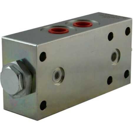 Dual pilot operated check valve 3/8 VK14 PVA 12 bar flanged outlet plate - Check valves