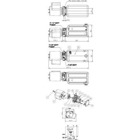 Pompe hydraulique de benne 12v Free Flow + Relais 150A 16820130006G IM#79971