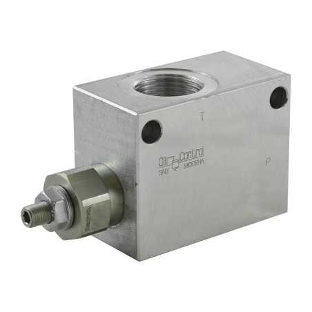 Hydraulic pressure relief valve 150l/mn (10-210 bar) - Pressure relief valve - Aluminium