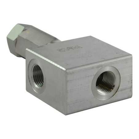 Hydraulic pressure relief valve 150l/mn (05-50 bar) - Pressure relief valve - Aluminium