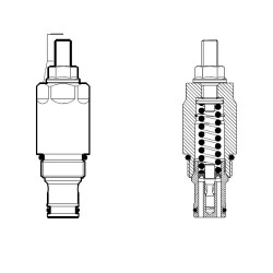 Hydraulic pressure relief valve 50l/mn VSBN 10A (175-350 bar)/IM#82108/OR0255030435S0/R934001157