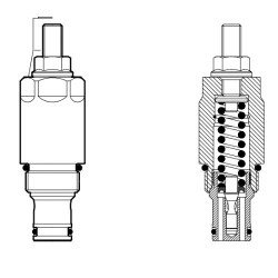 Hydraulic pressure relief valve 20l/mn VSBN 08A C (105-210 bar)/IM#82114/OR014903092000/