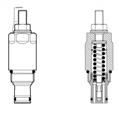 Hydraulic pressure relief valve 20l/mn VSBN 08A C (105-210 bar)/IM#82114/OR014903092000/