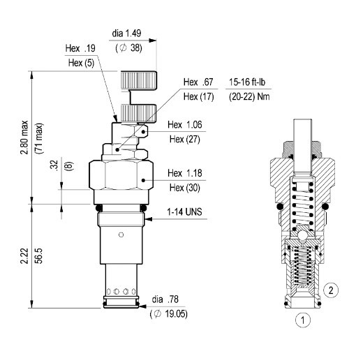 Limiteur de pression hydraulique 150l/mn (35-420 bar) - OCGF