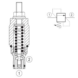 Hydraulic pressure relief valve 50l/mn VSBN 10A 10 (35-140 bar)/IM#82163/041155048510000/R930058261