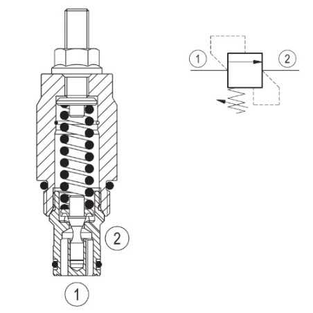 Hydraulic pressure relief valve 50l/mn VSBN 10A 10 (35-140 bar)/IM#82163/041155048510000/R930058261