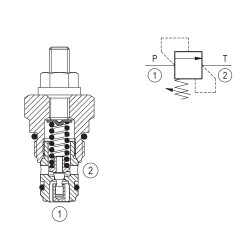 Limiteur de pression hydraulique 20l/mn VSBN 08F (175-350 bar)/IM#82164/041149032035000/R901113605