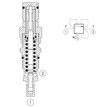 Hydraulic pressure relief valve 30l/mn VS 30 CC 10 (30-100 bar)/IM#82168/04112703991000D/R930006233