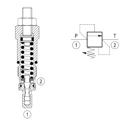 Hydraulic pressure relief valve 30l/mn VS 30 NCF 42 (100-420 bar)/IM#82170/041118030942000/R930000134