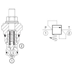 Limiteur de pression hydraulique 20l/mn VSBN-08S (35-100bar) - B/IM#82177/04116903561000A/R930053569