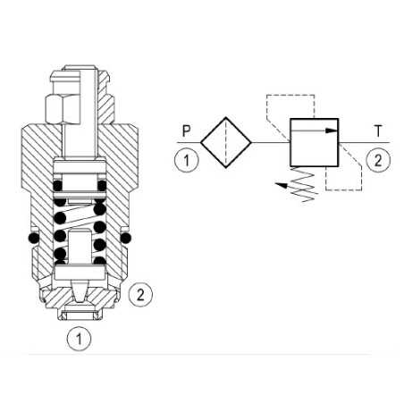 Hydraulic pressure relief valve 1.5l/mn VS 5 CF 46 (200-350 bar)/IM#82188/041157039935000/R901099117