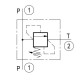 Hydraulic pressure relief valve 80l/mn NV 12 (30-100 bar) 051302040310000 IM#82190