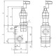 Hydraulic pressure relief valve 80l/mn NV 12 (30-100 bar)/IM#82192/051302040310000/