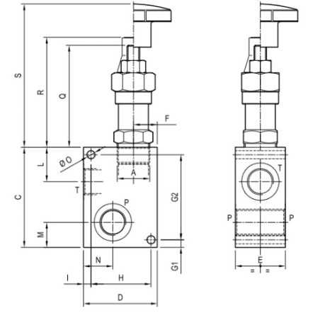 Limiteur de pression hydraulique 80l/mn NV 12 (30-100 bar)/IM#82192/051302040310000/