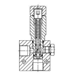 Hydraulic pressure relief valve 40l/mn (210 bar)/IM#82195/05120103032000A/R930006861