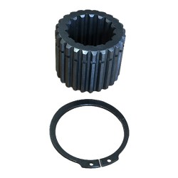 Manchon cannelé 16 dents intérieures (W35x2x16x9H - DIN 5480) et 24 dents extérieures (B 50x45 - DIN 5482) TRSM16DIN/M24DIN