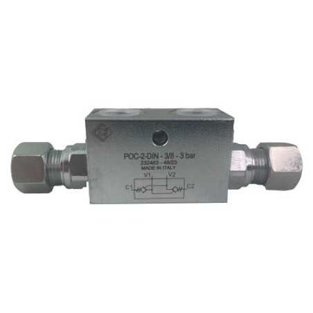 Dual pilot operated check valve 3/8" B2 8 2R pipe 12L - Components