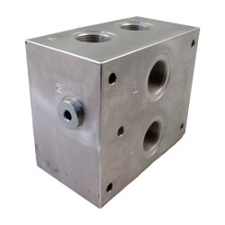 Embase cetop5 1él alu 3/4 lat post + PP + cavité pour LP