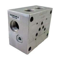 Embase cetop5 1él alu 3/4 lat post + PP + cavité pour LP