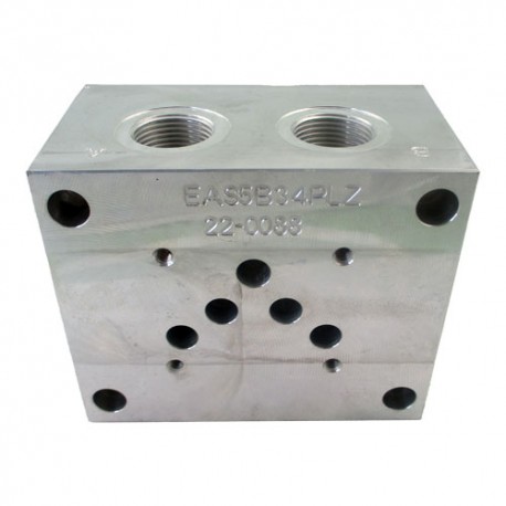 Embase cetop5 1él alu 3/4 lat post + PP + cavité pour LP