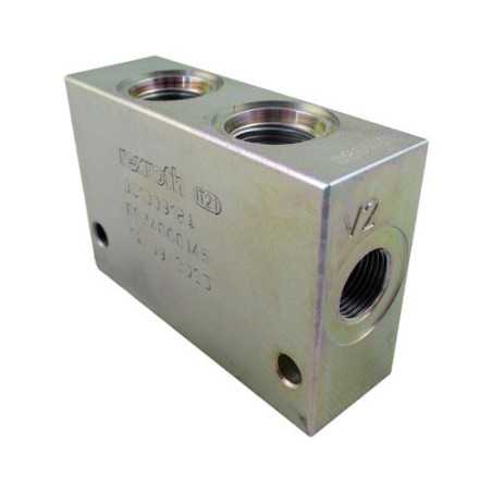 Block 3/8 steel cavity CA 08A 3C (double cavity)