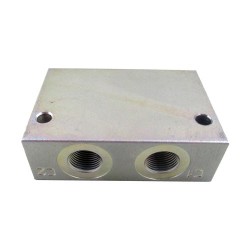 Block 3/8 steel cavity CA 08A 3C (double cavity)