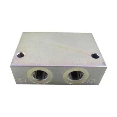 Block 3/8 steel cavity CA 08A 3C (double cavity)