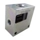 Block 1/4 steel cavity 077 - 3 way - CA 10A 3N