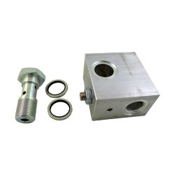Bloc banjo 1/2 alu ss électro cavité 017E alu