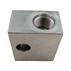 Bloc banjo 1/4 alu cavité 019/V096001 nez de 15,8 - bloc nu