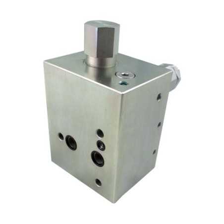 Plaque d'entrée TE13 80l/mn 1/2 FS 210 bar LS 0,3mm 14 bar (acier)