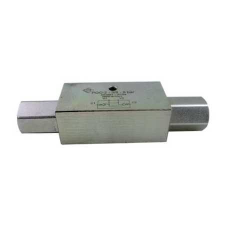 Clapet piloté DE 3/8 POC 2 45l/mn 350 bar PO 8 bar 5.5:1