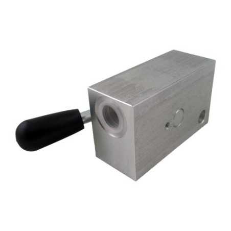 Clapet piloté SE 3/8 POC 1 RSX 35l/mn 300 bar PO 1 bar levier gauche