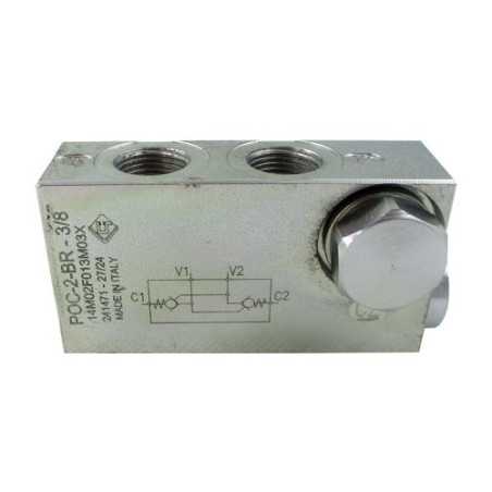 Clapet piloté DE 3/8 banjo int VBPDE 3/8 L CMP/FLV acier (PO 1b)