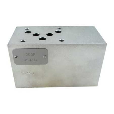 Cetop5 modulaire cartouche 2x2 sur P (non compris) alu - 021E