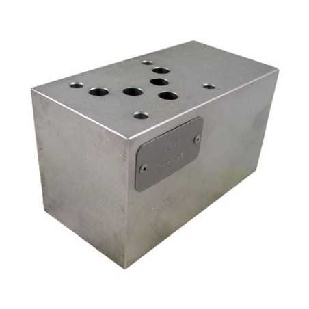 Cetop5 modulaire cartouche 2x2 sur P (non compris) alu - 021E